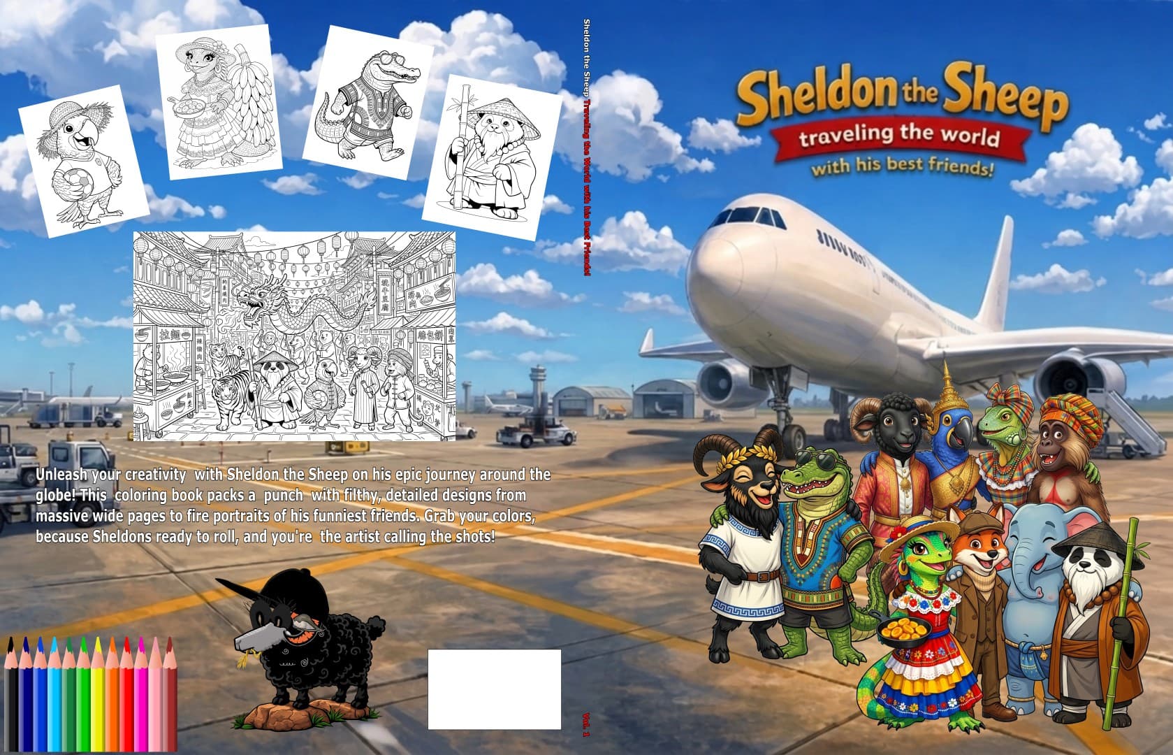 Sheldon the Sheep Traveling the World with His Best Friends